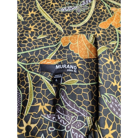 Murano Men's Shirt Size L Marrakech Collections Slim Fit Short Sleeve New -26 - Picture 6 of 10